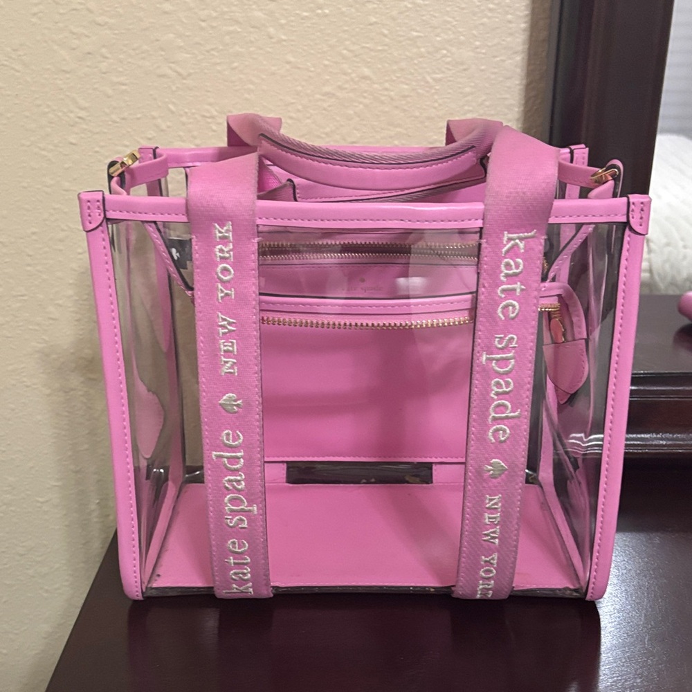 Kate Spade Pink and Clear Tote